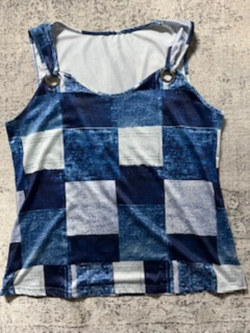 🧡3/15 Geometric Square Pattern Tops Bundle x 2 Women's XL
